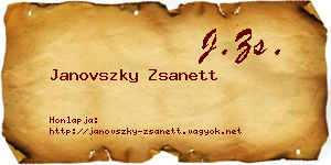 Janovszky Zsanett névjegykártya